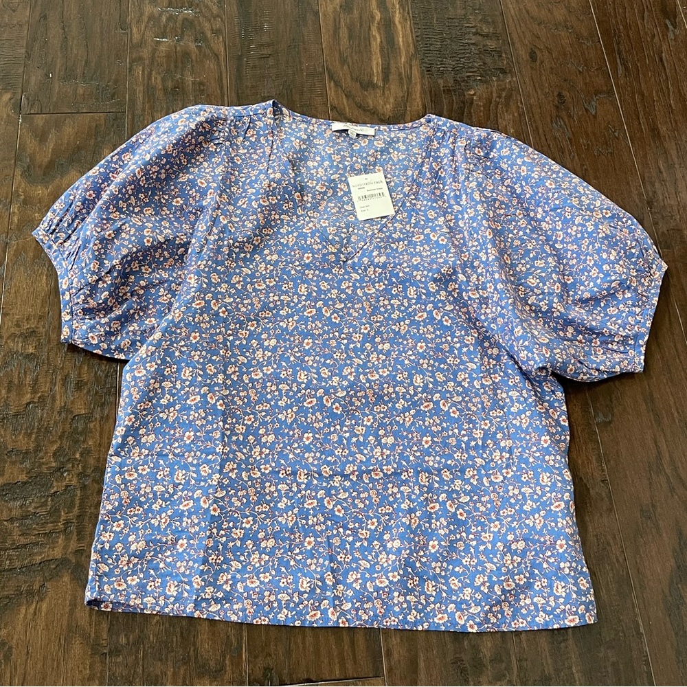 Madewell floral blouse